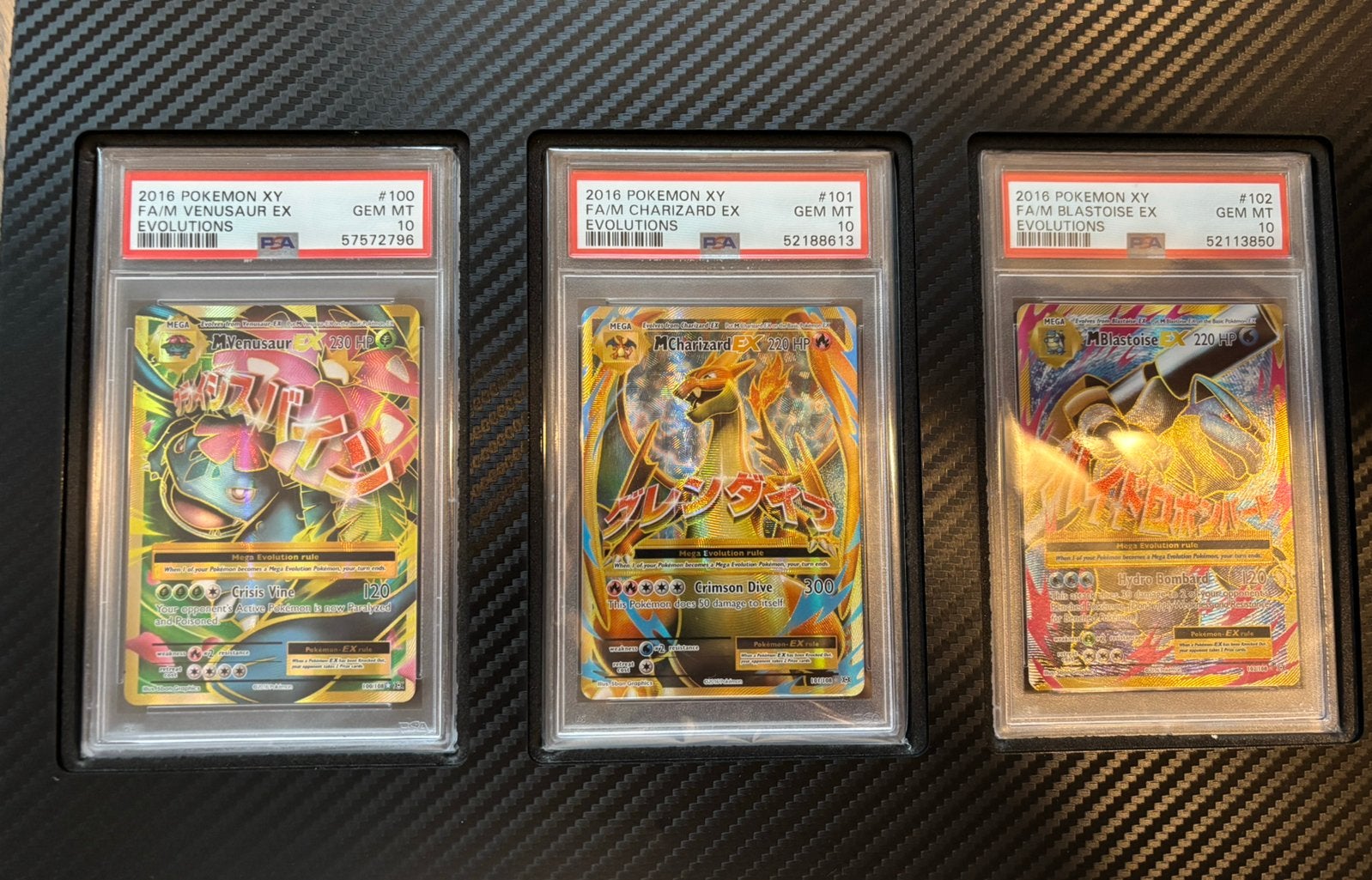 Pokemon Mega Evolutions Trio PSA 10, Ophalen of Verzenden, Zo goed als nieuw