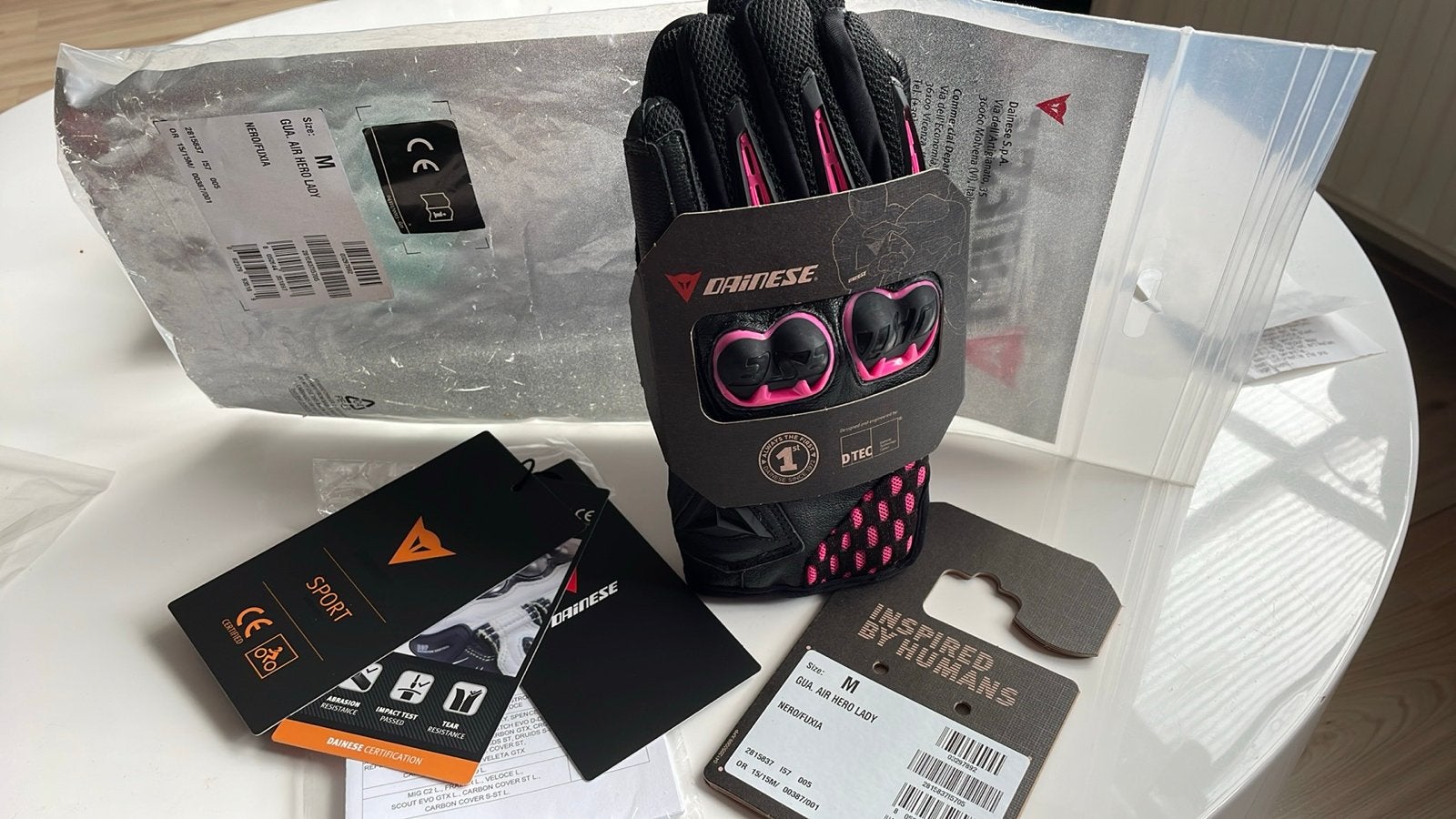Dainese Gua. Air Hero Lady motorhandschoenen - Nieuw, Motoren, Ophalen of Verzenden, Nieuw met kaartje, Dames, Handschoenen
