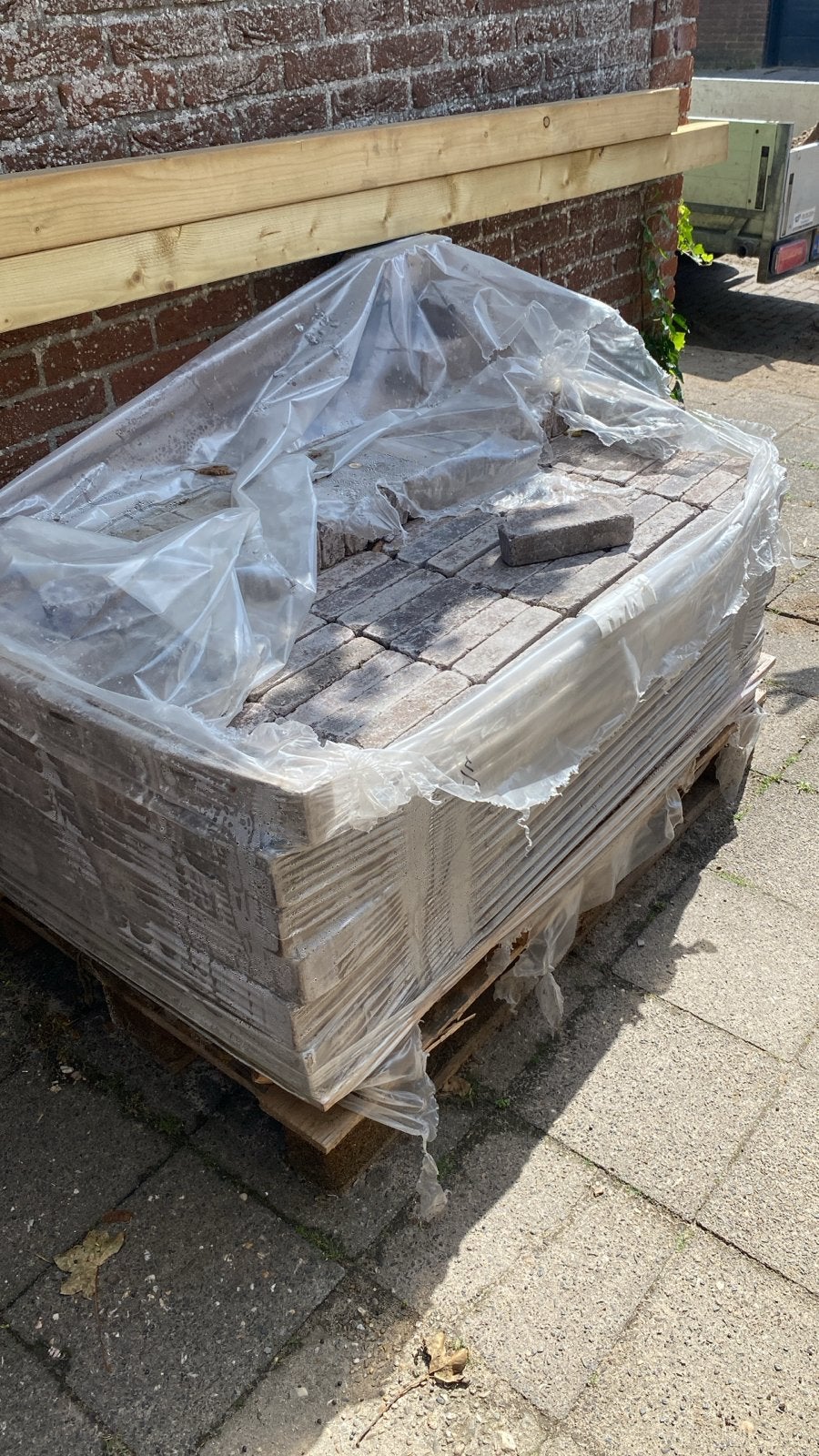 4,5m2 getrommelde waaltjes, Tuin en Terras, Tegels en Klinkers, Ophalen, Klinkers, Nieuw, Minder dan 5 m²