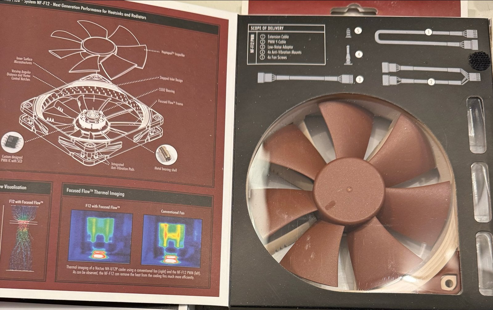 Noctua NF-F12 PWM 120mm Premium Fan - Nieuw in doos, ., Nieuw, Ophalen of Verzenden, .