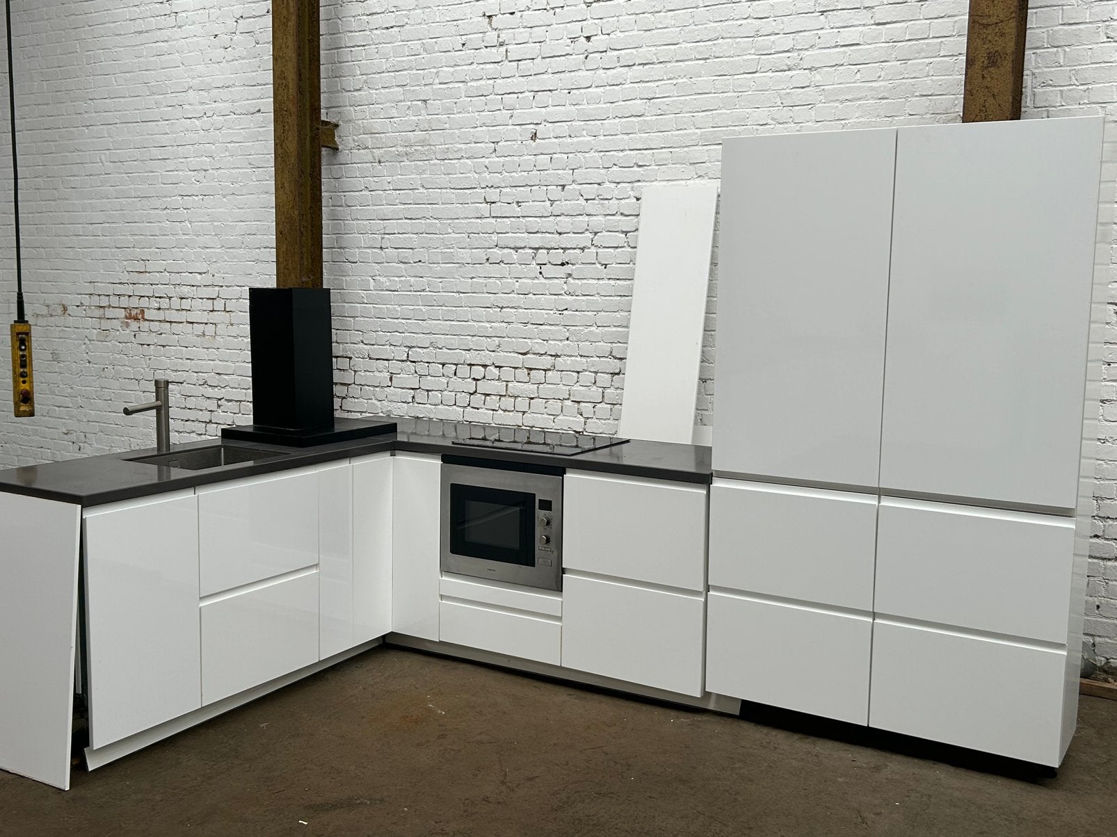 Complete Wit Hoogglans Keuken, Ophalen, Wit, Hoekkeuken, Graniet of Steen