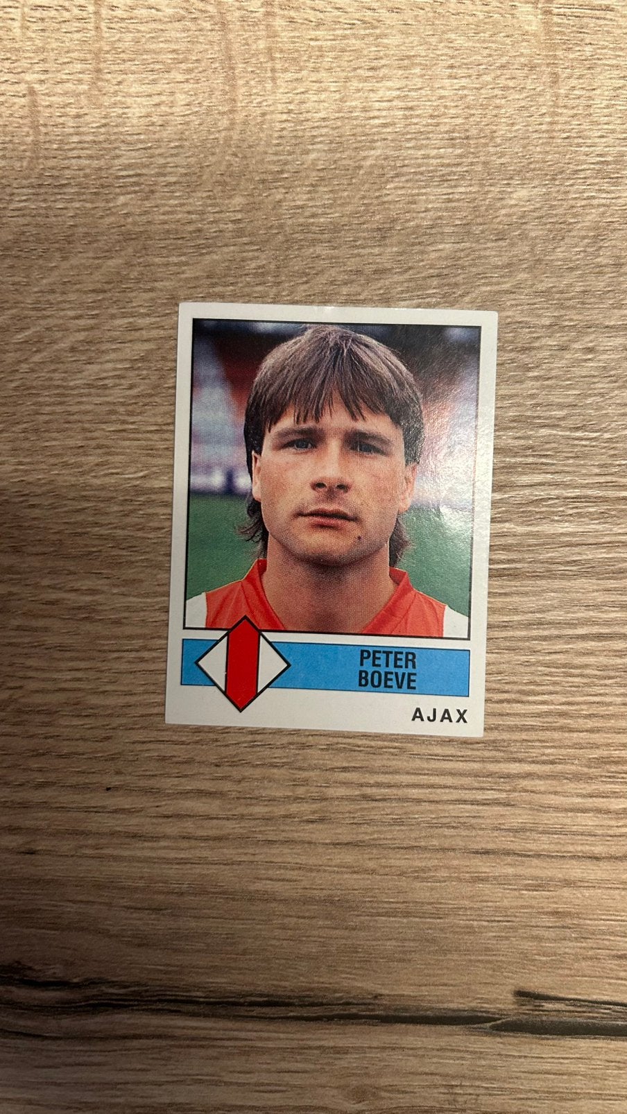 Panini Voetbal 87 plaatje Peter Boeve Ajax, Verzenden, Zo goed als nieuw, Plaatje