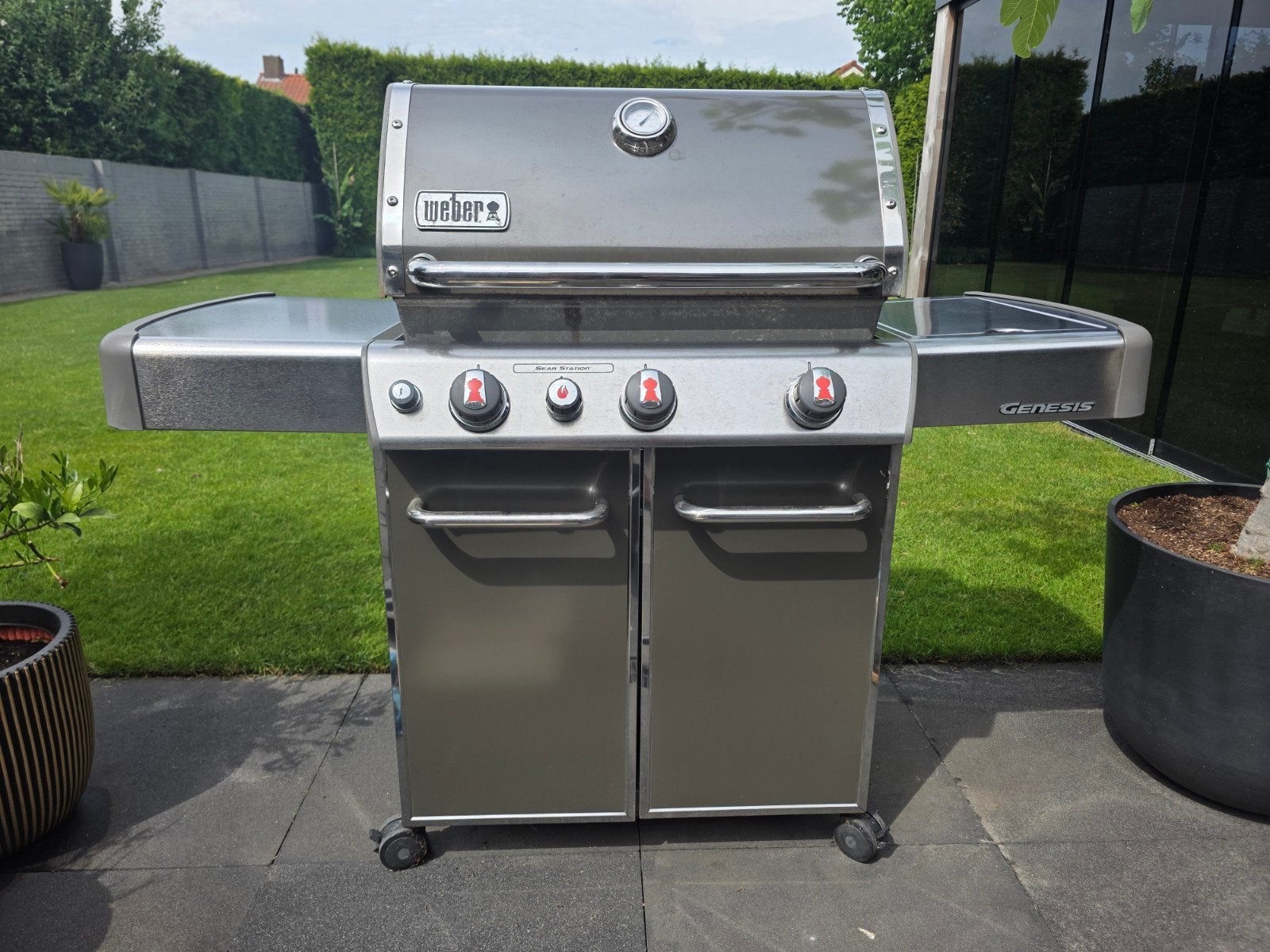 Luxe Weber Genesis Gasbarbecue met zijbrander en accessoires, Tuin en Terras, Ophalen of Verzenden