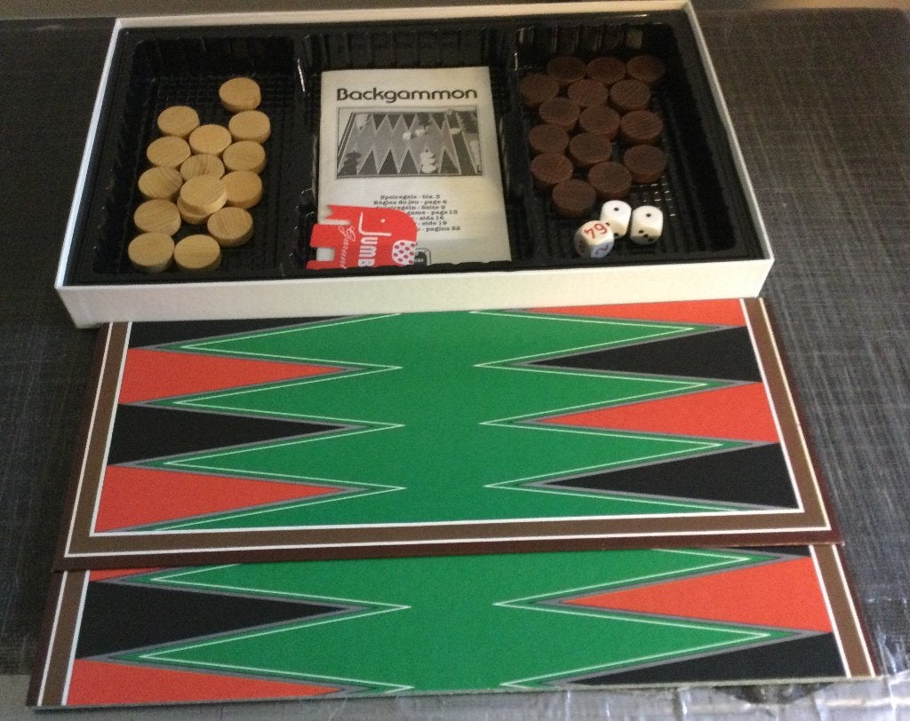 Backgammon spel van Jumbo - Compleet en in goede staat, Een of twee spelers, Ophalen of Verzenden, Gebruikt, Jumbo