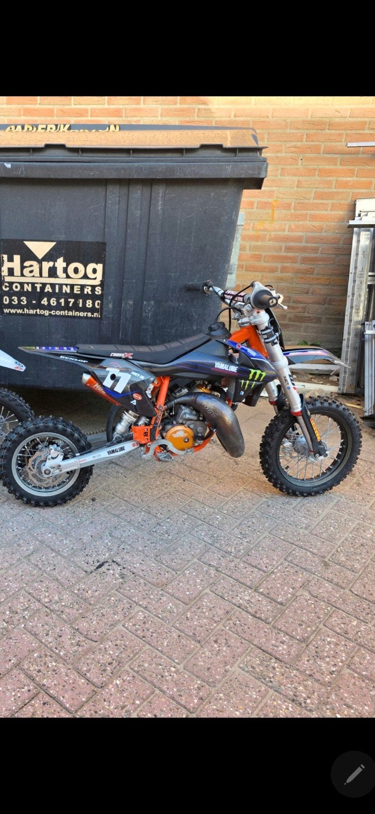 50 cc Ktm sx met verlengde achterbrug en HGS uitlaat., Motoren, Sportuitlaat, Gebruikt, KTM, Particulier