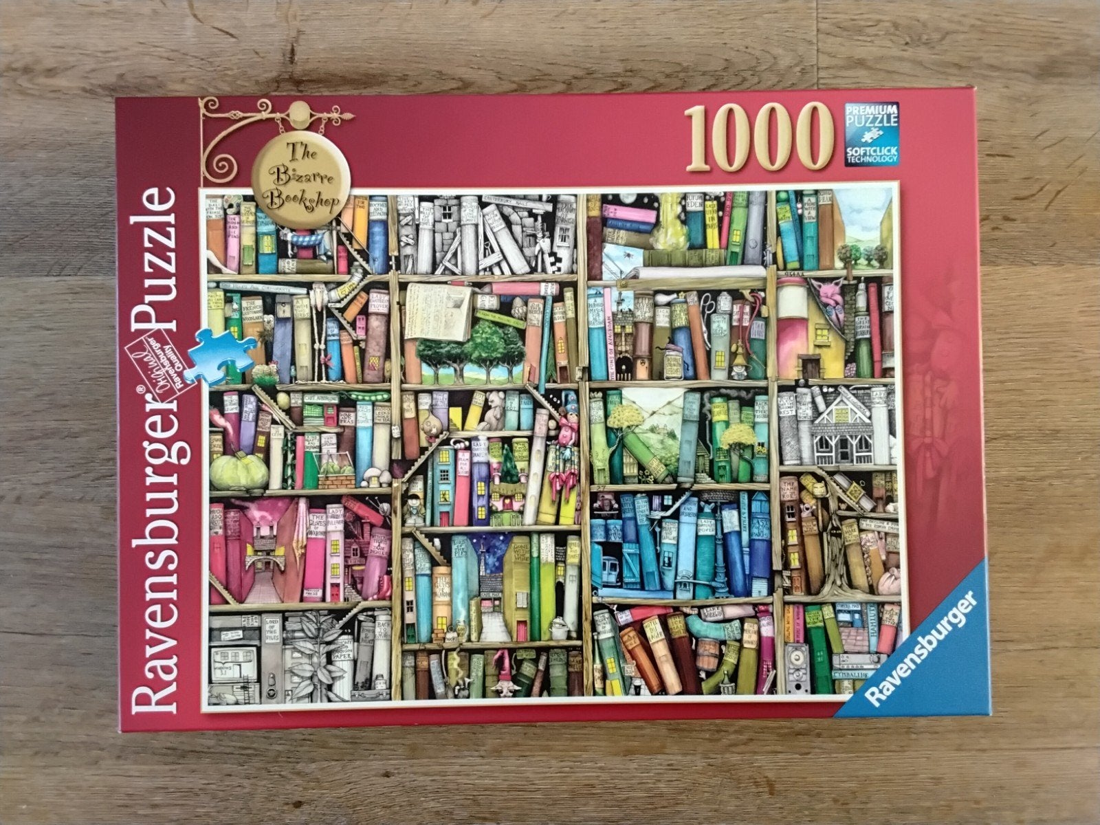 Ravensburgerpuzzel - The Bizarre Bookshop - 1000 stukjes, Ophalen of Verzenden, 500 t/m 1500 stukjes, Zo goed als nieuw, Legpuzzel