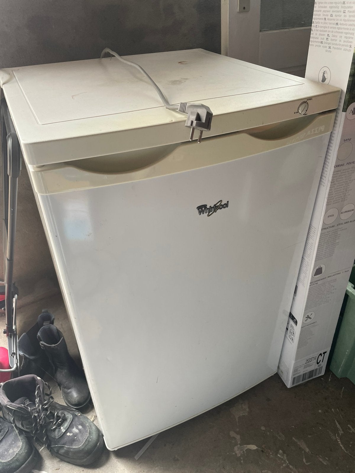 Whirlpool tafelmodel diepvries -18, Gebruikt, Minder dan 60 cm, Vrijstaand, Ophalen
