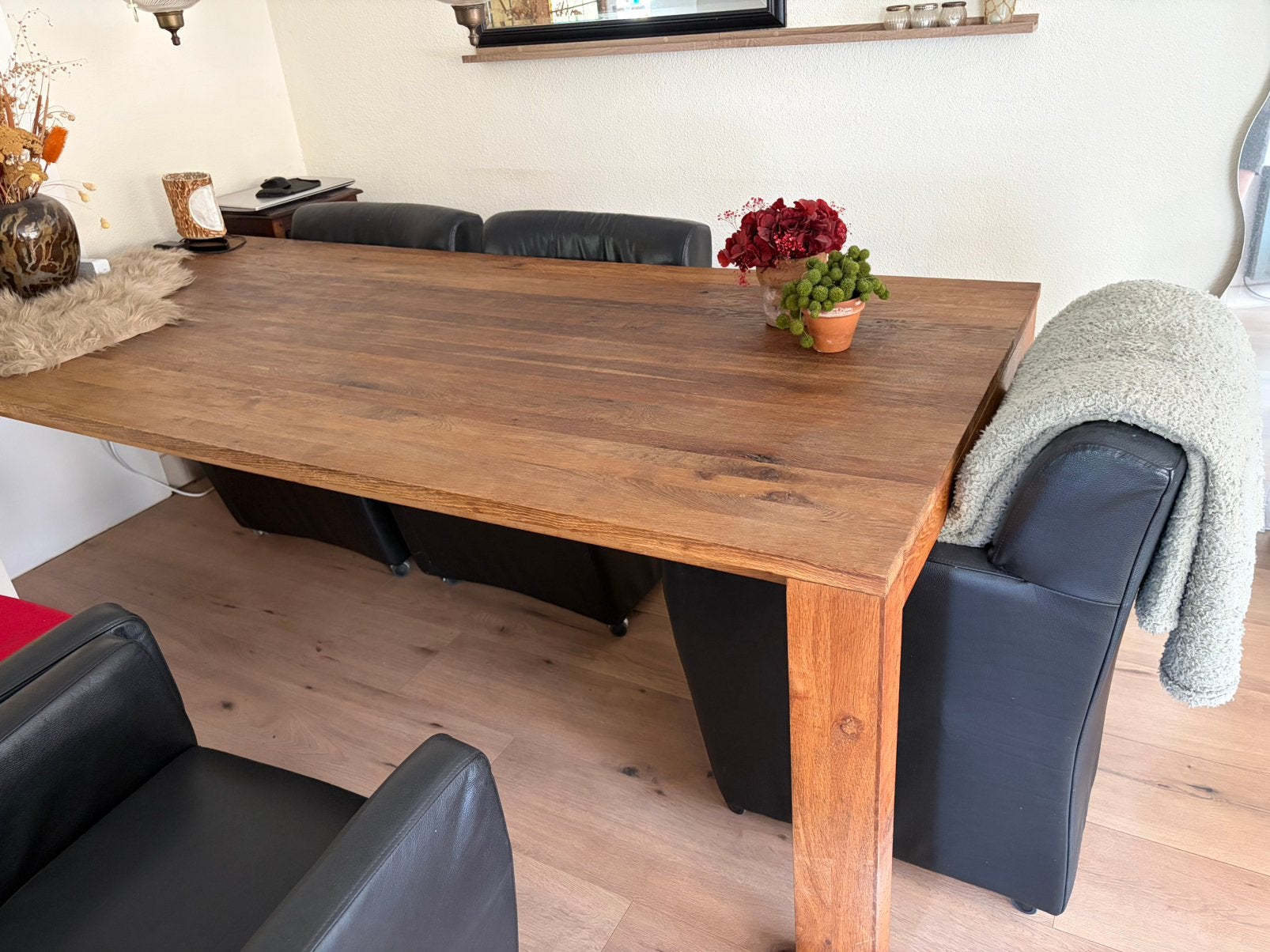 Eettafel, Huis en Inrichting, Tafels | Eettafels, Ophalen, Gebruikt, 100 tot 150 cm, 200 cm of meer