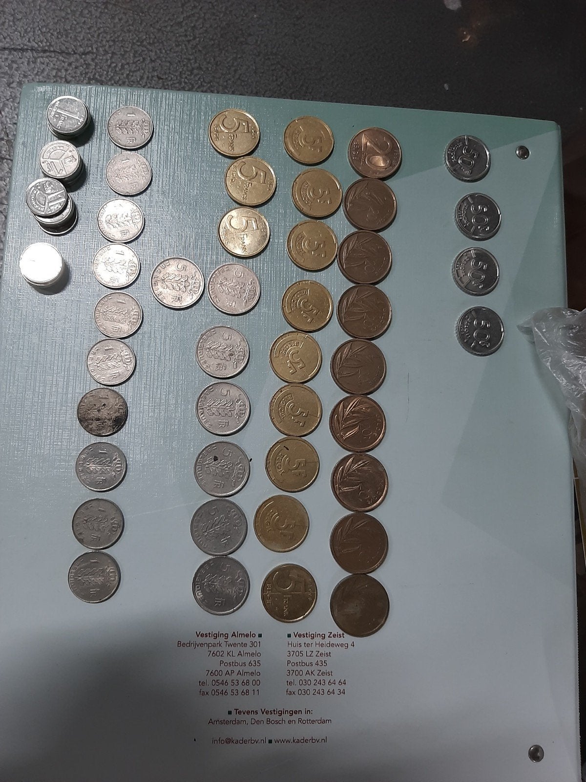 munten belgische frank, Ophalen of Verzenden, Brons, Losse munt