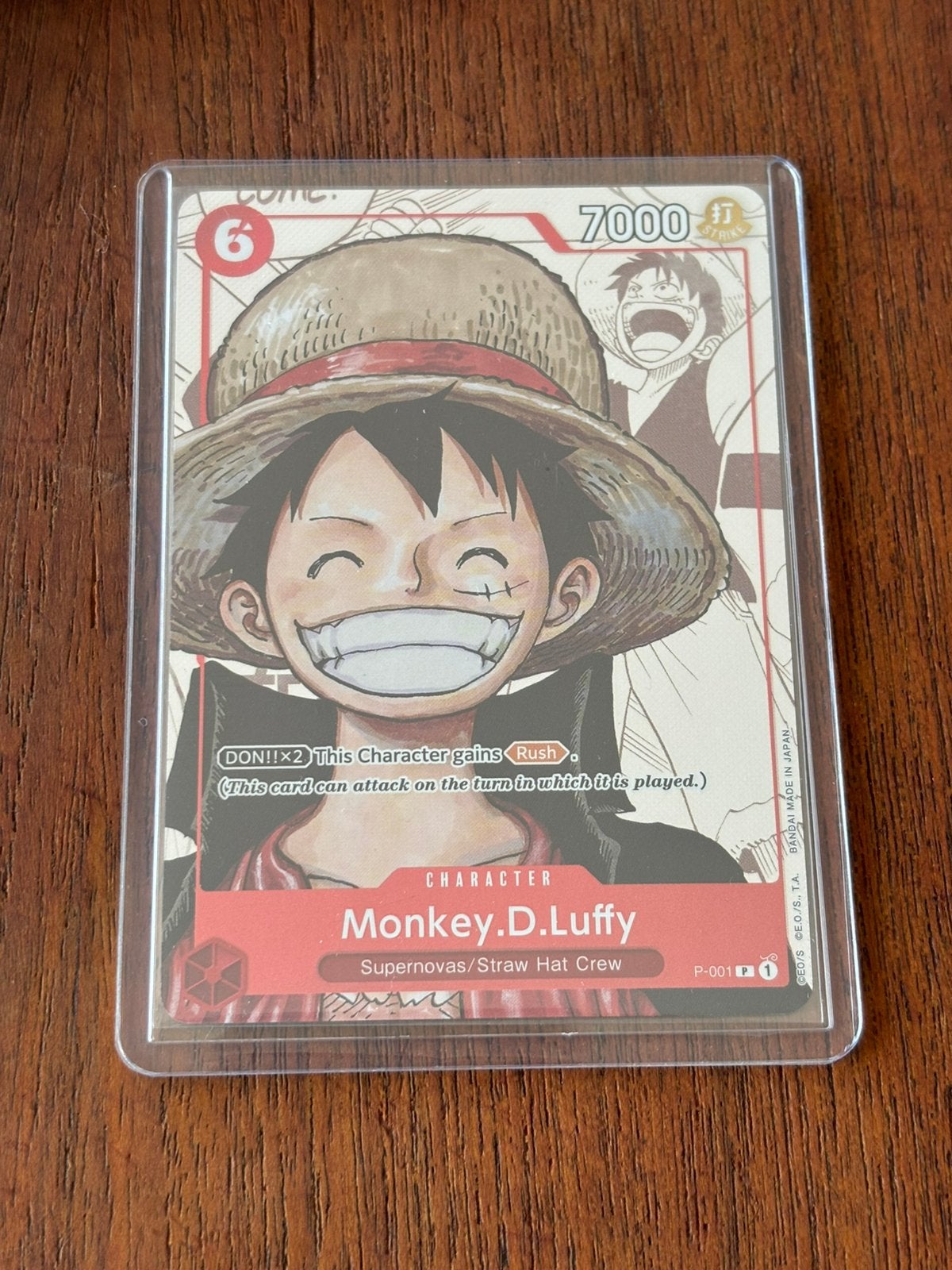 Monkey D. Luffy P-001 25th Anniversary One Piece Kaart, Hobby en Vrije tijd, Verzamelkaartspellen | Overige, Ophalen of Verzenden
