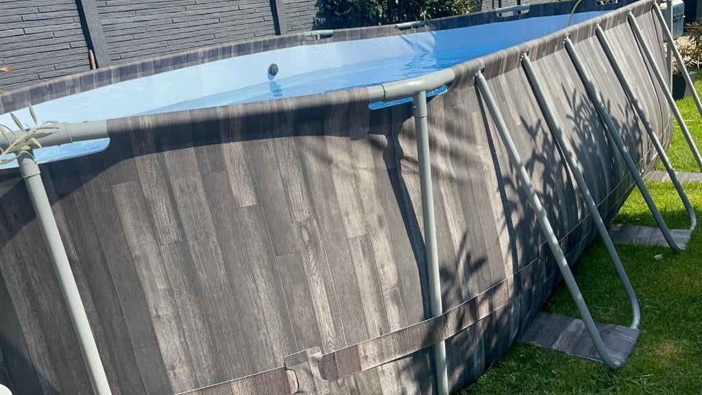 Zwembad 610x366x122, Ovaal, Ophalen, 120 cm of meer, Minder dan 200 cm