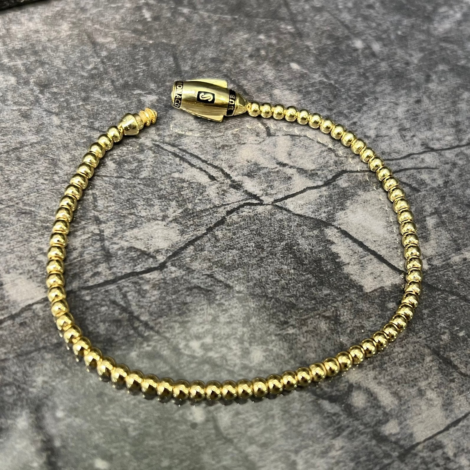 18k gouden armband balletjes schakel monaco, Ophalen of Verzenden, Nieuw, Goud, Goud