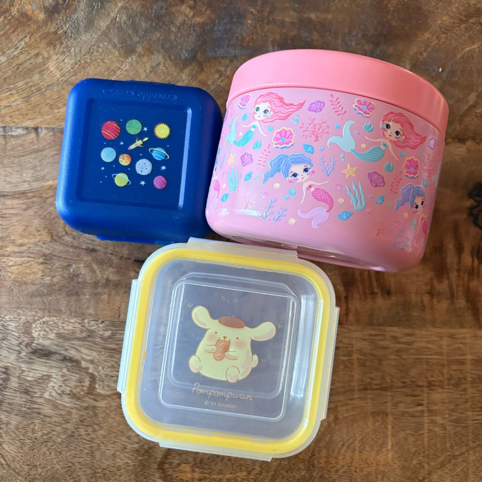 Thermos soep of snackbakje en 2x snack bakje, Ophalen, Kunststof, Zo goed als nieuw, Meerkleurig