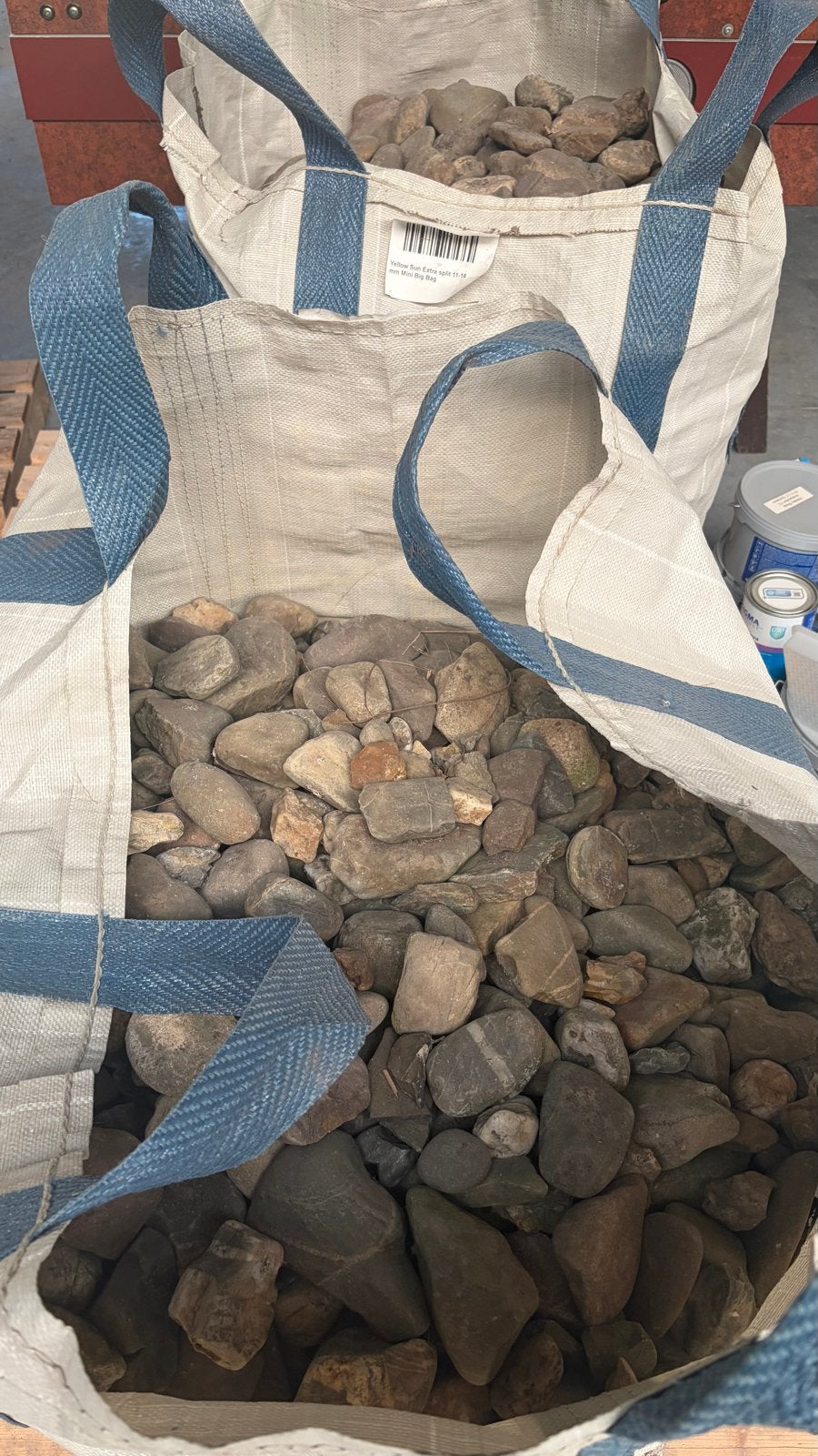 2 Big bags met keien/stenen, Ophalen, Overige materialen, Nieuw, Kei