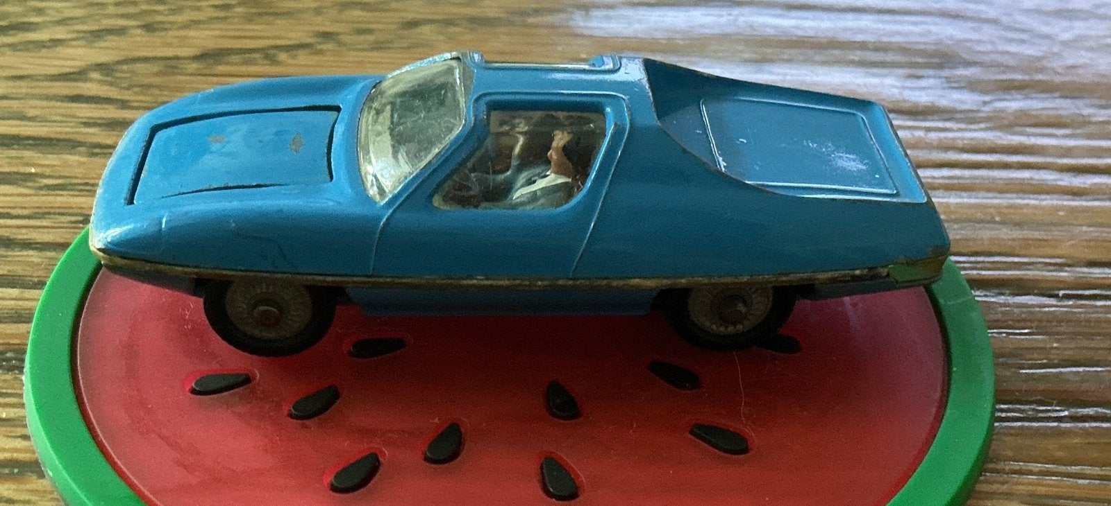 Vintage U.N.C.L.E MAN RAKET AUTO HUSKY '60, Hobby en Vrije tijd, Modelauto's | Overige schalen, Ophalen of Verzenden, Gebruikt