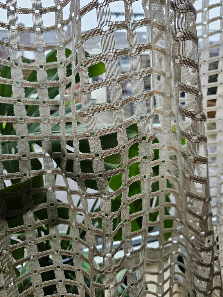 Vintage glasgordijn h210xb130, Ophalen of Verzenden, Minder dan 100 cm
