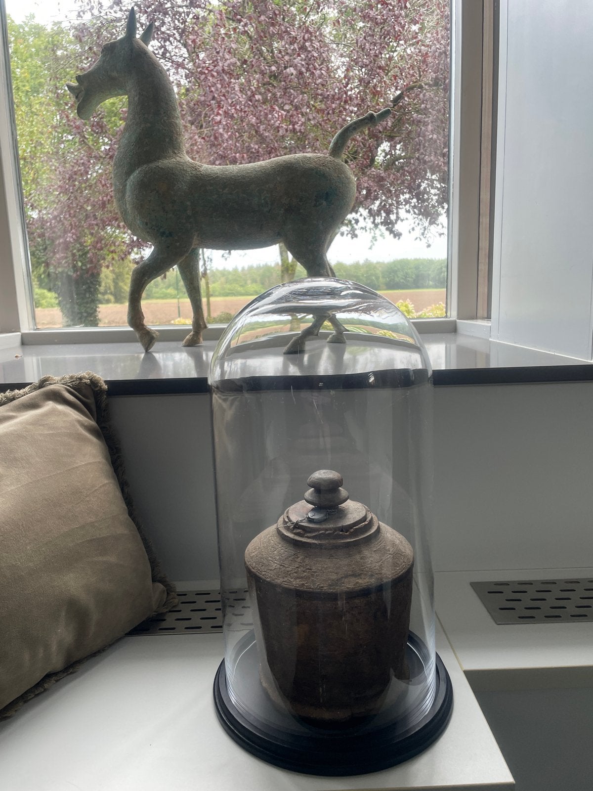 Decoratieve pot  van Hoffz en  glazen stolp, Ophalen of Verzenden