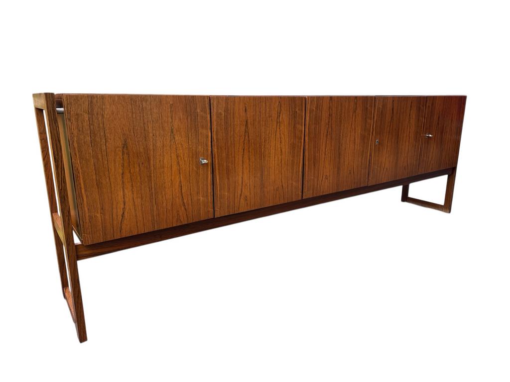 Vintage Lowboard / Sideboard - 253cm lang, Ophalen, Gebruikt, Met deur(en), Scandinavisch