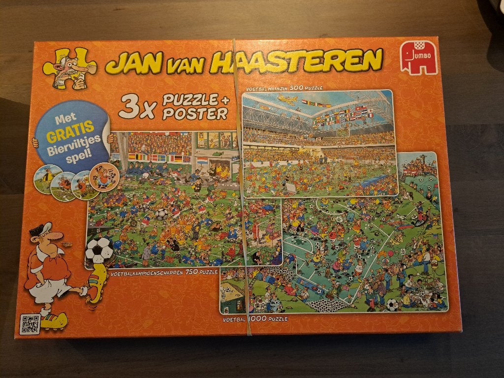 Jan van Haasteren - voetbal 500-750-100 stuks, Ophalen of Verzenden, 500 t/m 1500 stukjes, Zo goed als nieuw, Legpuzzel
