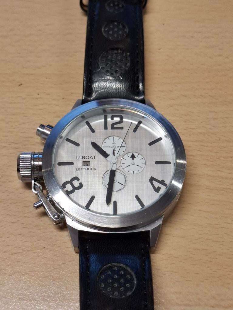 U-Boat Leffthook horloge - voor reparatie of onderdelen, Sieraden, Tassen en Uiterlijk, Horloges | Heren, Overige merken, Staal