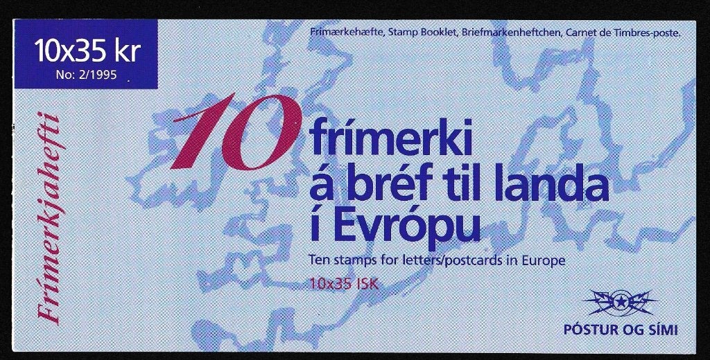 nr.100 - CEPT. boekje IJsland 1995, Ophalen of Verzenden, Overige landen, Postfris