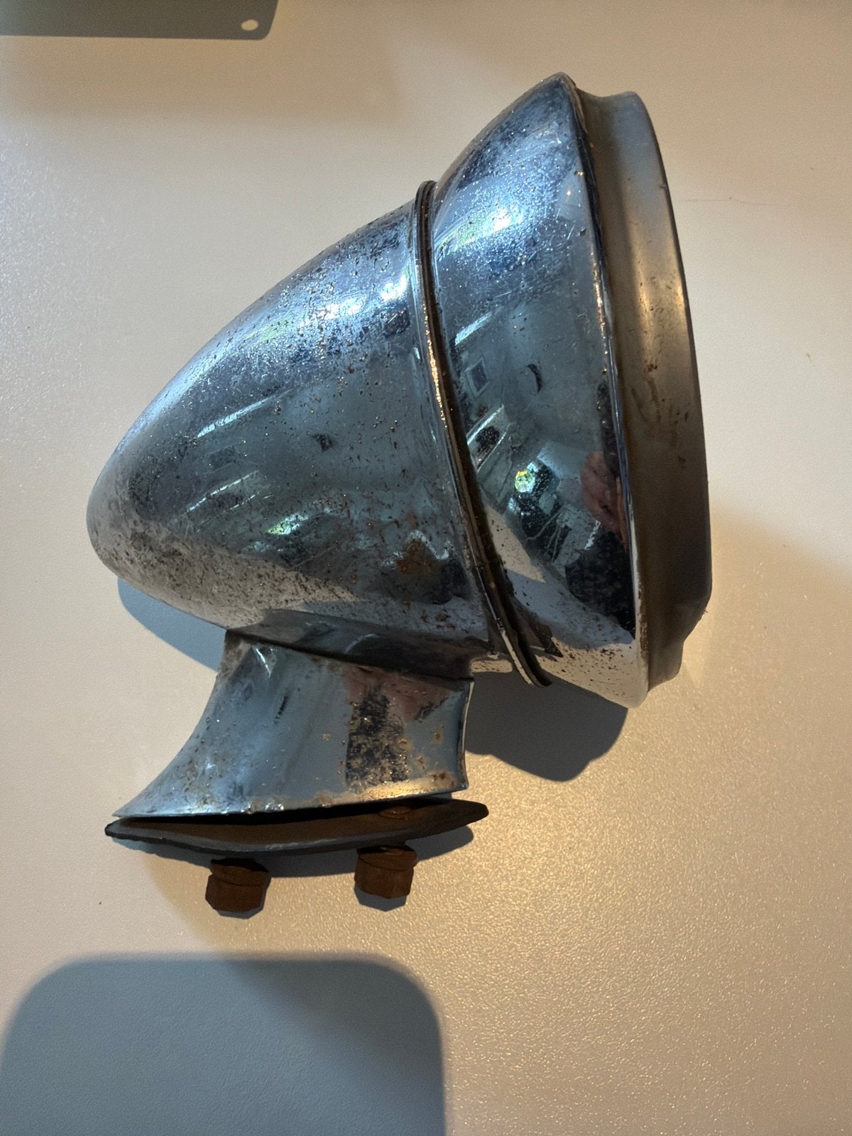 Vintage chromen zijspiegel voor klassieke auto, Ophalen of Verzenden, Gebruikt, Oldtimer onderdelen