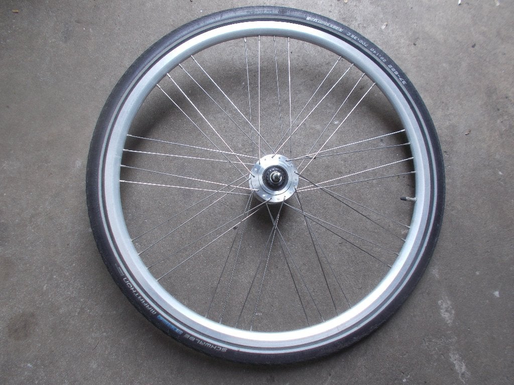 Voorwiel, Fietsen en Brommers, Fietsonderdelen, Ophalen, Gebruikt, Wiel, Aluminium