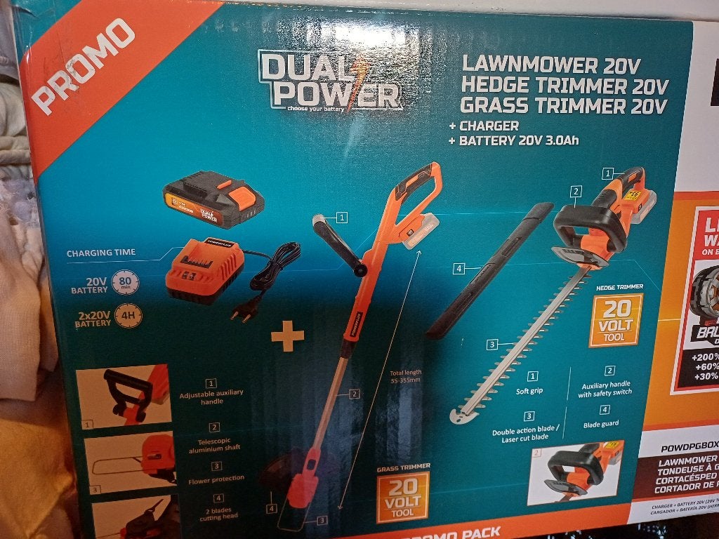 Grasmaaier/trimmer en heggeschaar op accu, Cirkelmaaier, Accu-grasmaaier, Nieuw, Ophalen of Verzenden