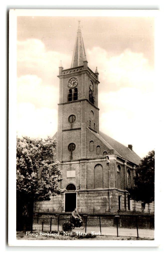 Hoogblokland, (boven Gorinchem) Ned. Herv. Kerk, Verzenden, 1960 tot 1980, Ongelopen, Zuid-Holland