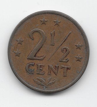 Nederlandse Antillen 2½ cent 1971 KM# 9, Verzenden, Midden-Amerika, Losse munt