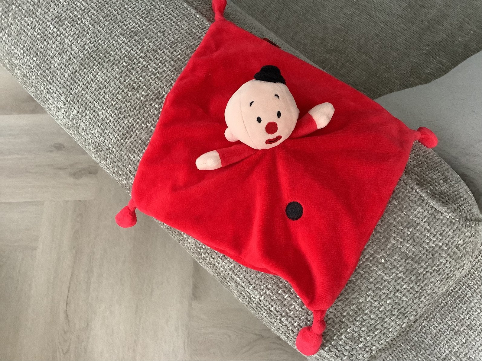 NIEUWstaat! Bumbalu tutdoekje knuffeldoekje clown bumba, Ophalen of Verzenden, Zo goed als nieuw, Overige typen