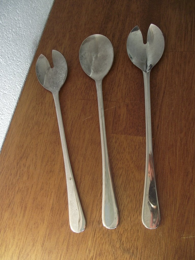 3 verzilverd sla couvert Brama silver plated England 1950 ps, Ophalen of Verzenden