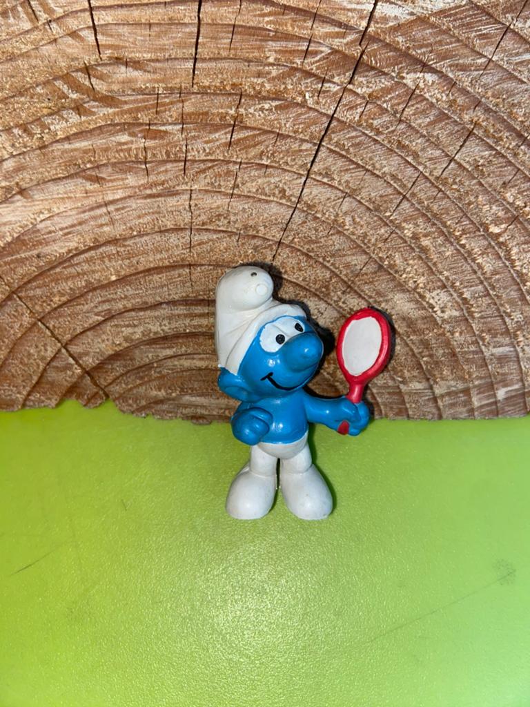 Smurfen smurf met spiegel, Verzamelen, Smurfen, Ophalen of Verzenden, Zo goed als nieuw, Verschillende Smurfen
