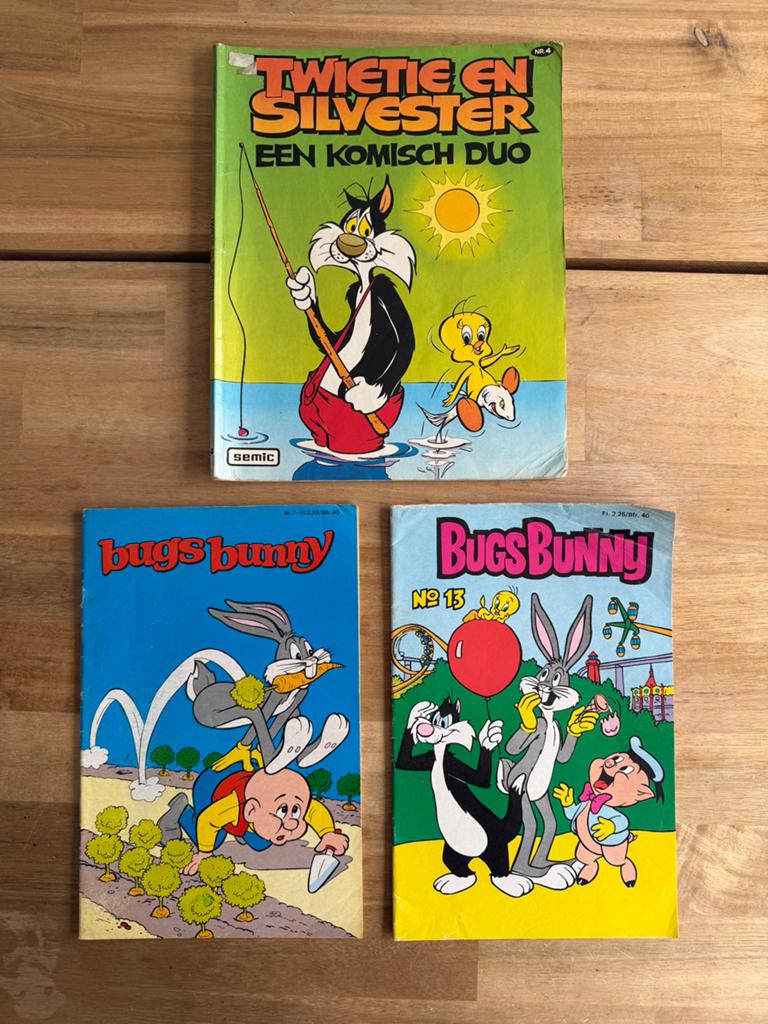 Vintage Bugs Bunny, Tweety en Sylvester stripboeken, Meerdere stripboeken, Ophalen of Verzenden, Gelezen