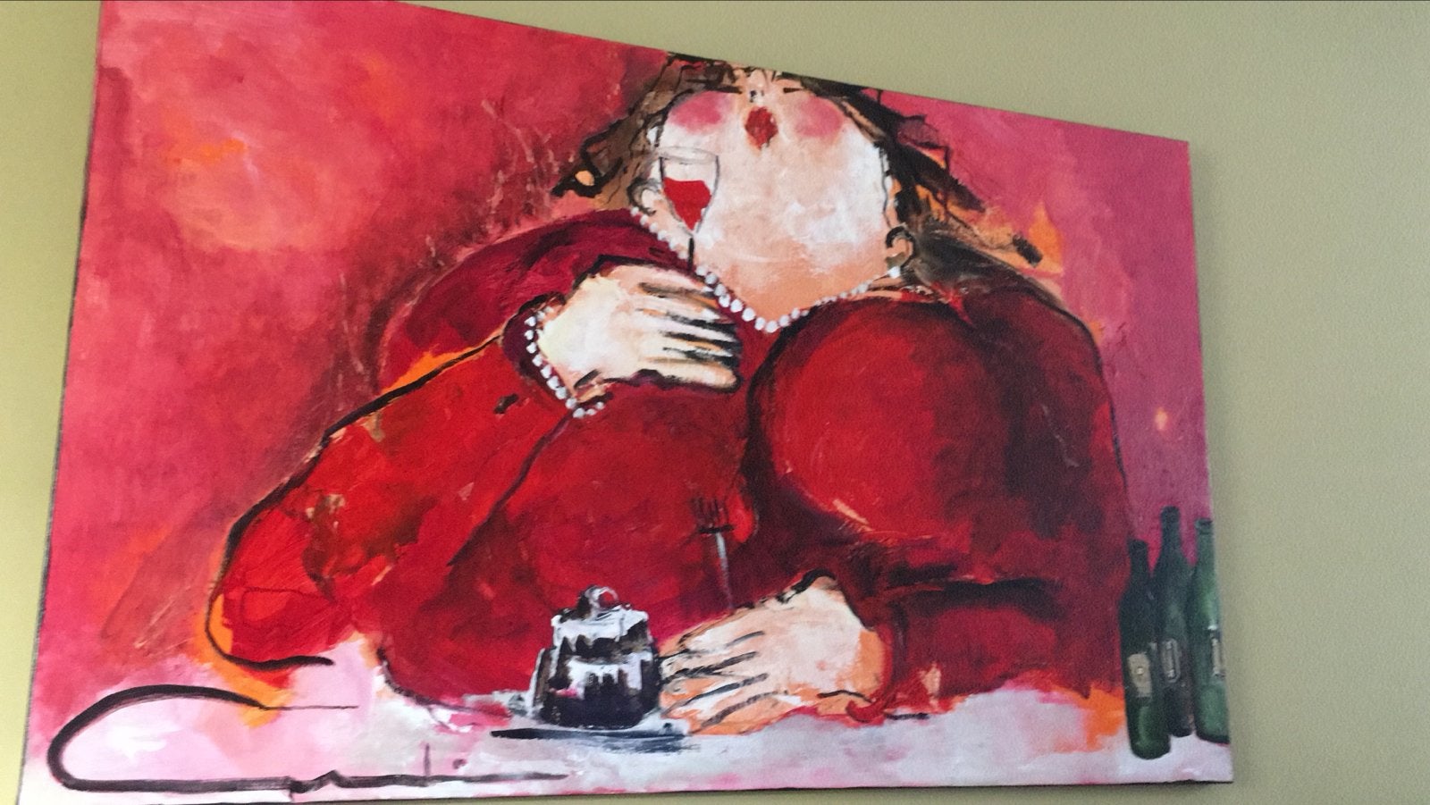 Prachtig schilderij Gerdine Duijsens: Room Fee (160x100), Antiek en Kunst, Kunst | Schilderijen | Modern, Ophalen