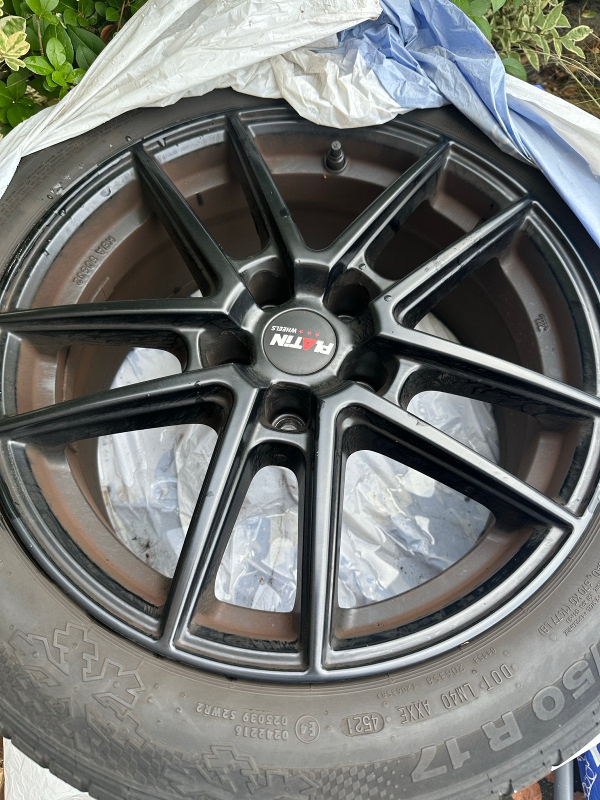 Continental Winterbanden met Platin Velgen 215/55 R17 5x112, Banden en Velgen, 17 inch, Personenwagen, Gebruikt