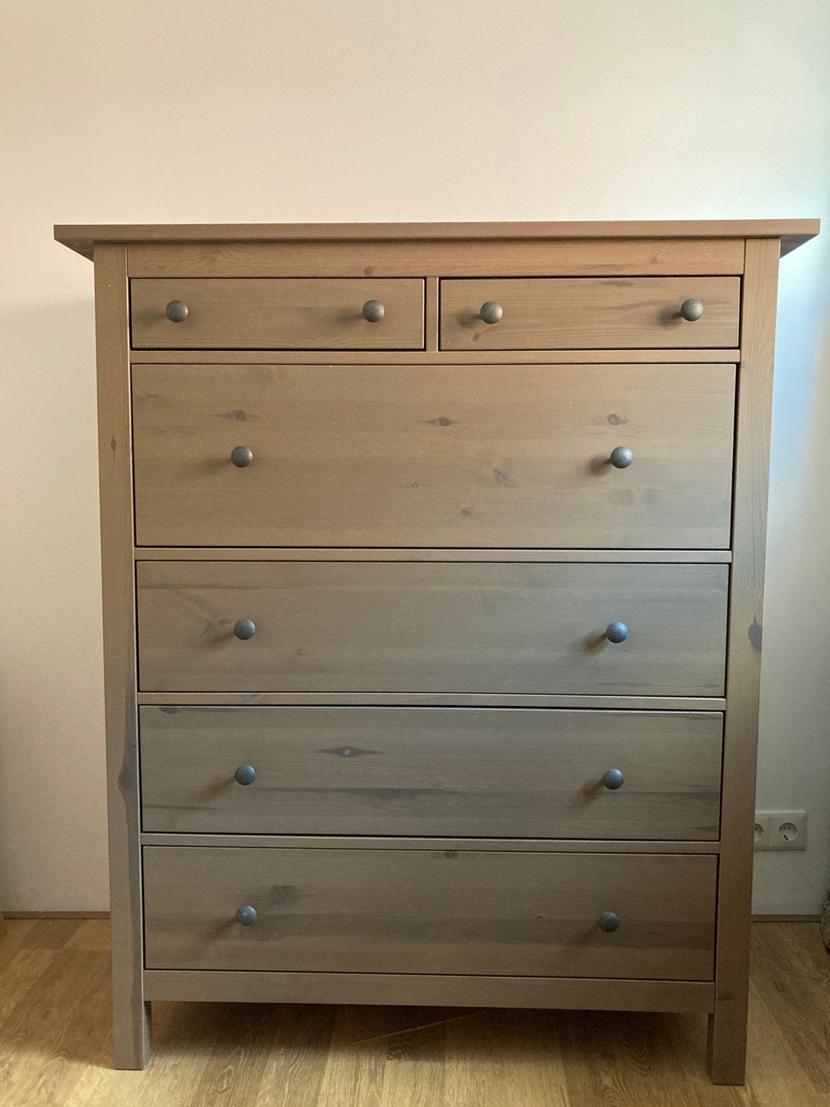 Ikea Hemnes ladekast met 6 lades, grijsbruin, Huis en Inrichting, Kasten | Ladekasten, Ophalen, Gebruikt, 100 tot 150 cm, 5 laden of meer