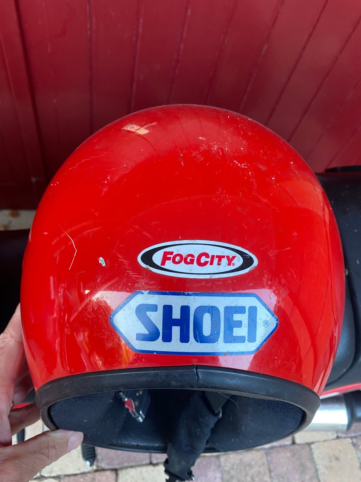 Rode integraalhelm - Gebruikt Shoei maat M, Ophalen of Verzenden, Tweedehands, Integraalhelm, Shoei