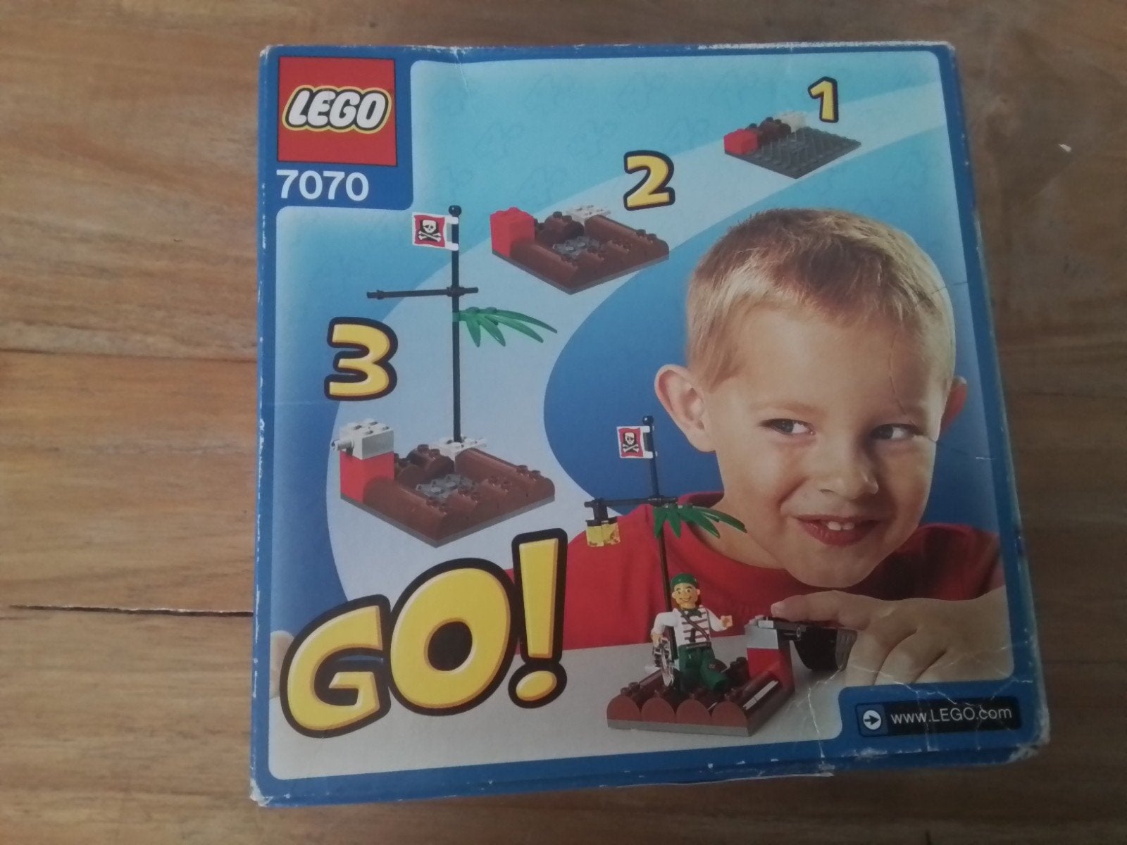 Lego 7070 Piratenbootje met minifiguur en doos, Lego, Nieuw, Compleet, Complete set