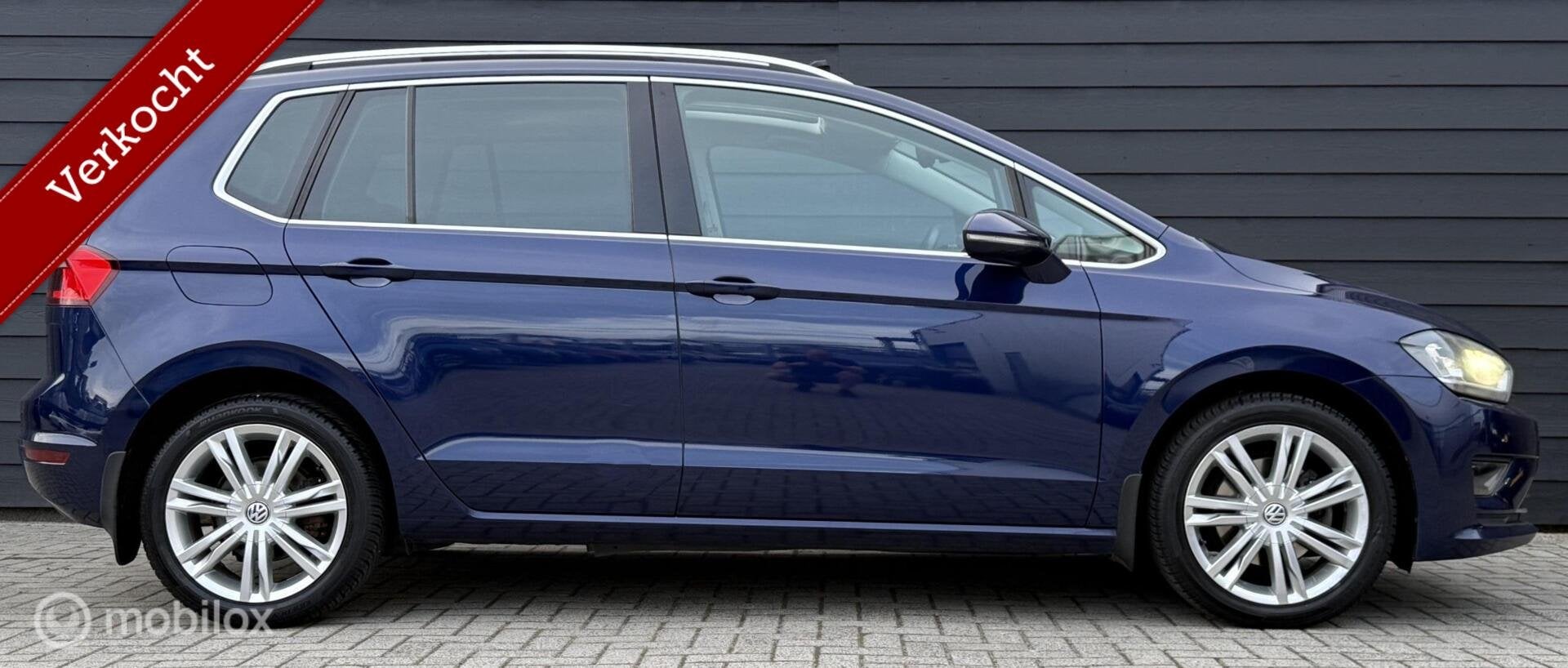 Volkswagen Golf Sportsvan 1.4 TSI Pano.dak/Trekhaak/Clima/Cr, Auto's, Gebruikt, Euro 6, 4 cilinders, Blauw