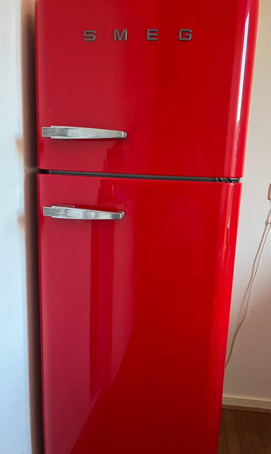 SMEG Koelkast incl. vriesvak Retro Rood, Ophalen, Gebruikt, 200 liter of meer, 160 cm of meer