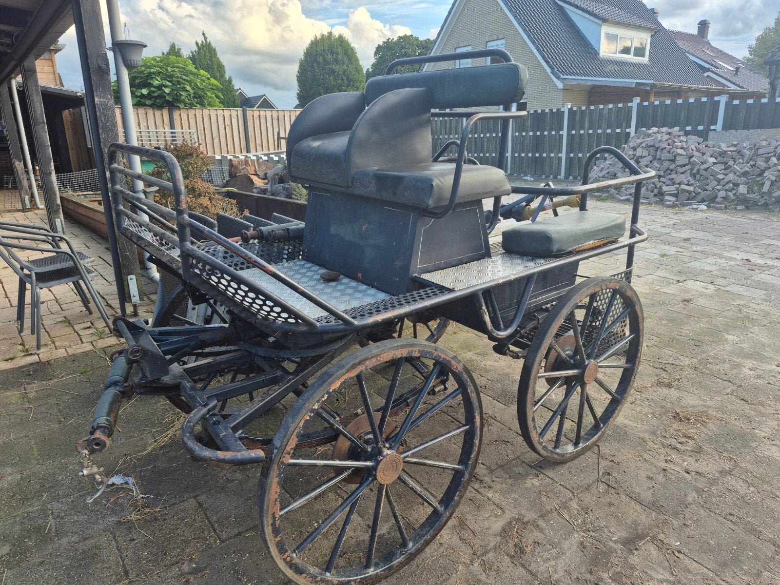 degelijke enkel en dubbelspan wagen, Dieren en Toebehoren, Gebruikt, Marathonwagen, Paard