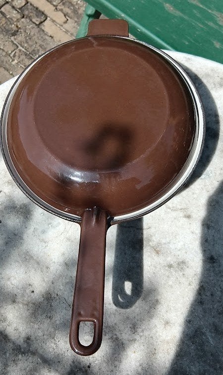 COUSANCES LE CREUSET NEW OLD STOCK saus skillet pan (G363), Nieuw, Le Creuset, Ophalen of Verzenden, Met handvatten