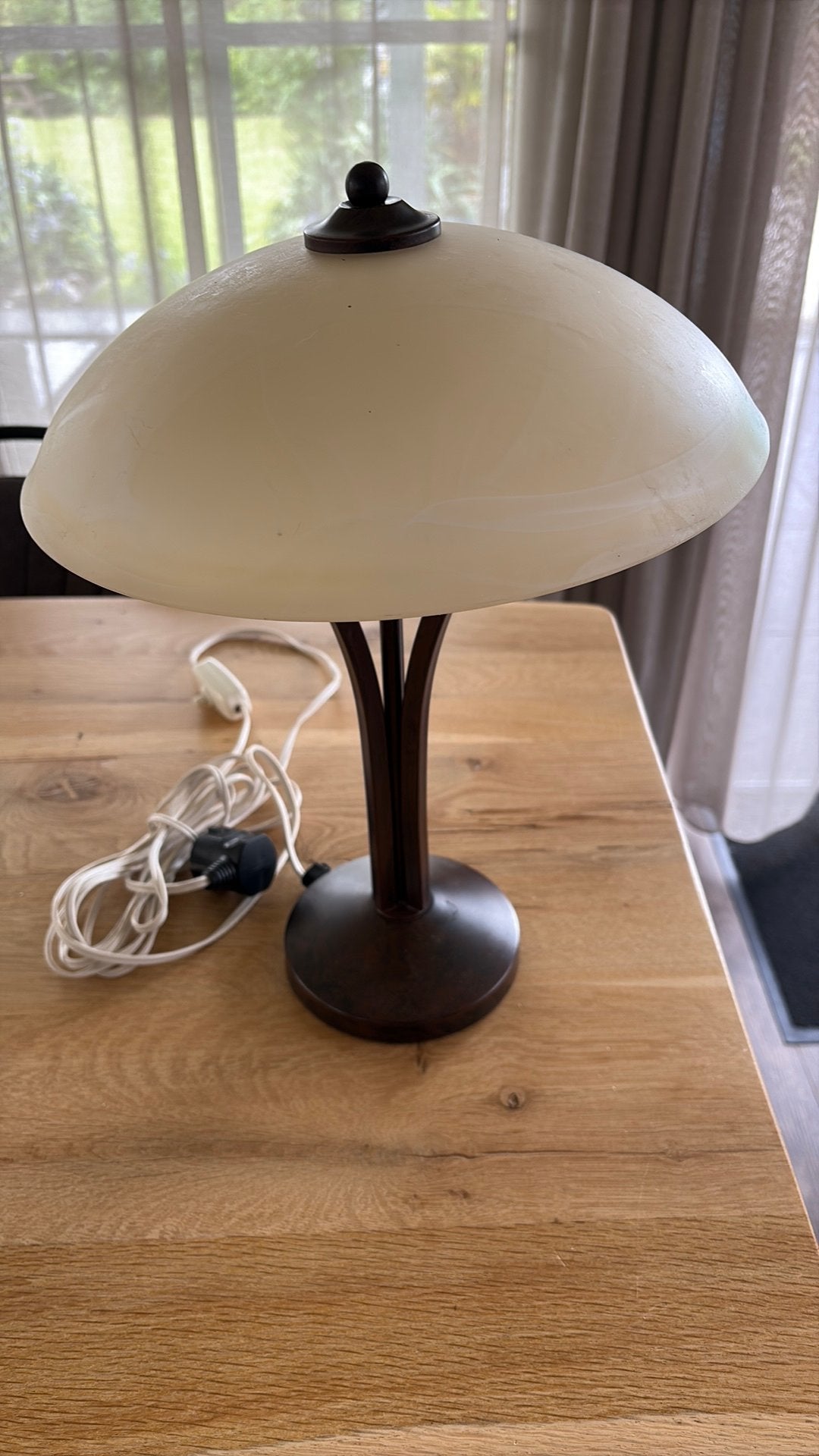 Italiaans design tafellamp, Ophalen of Verzenden, Zo goed als nieuw, Glas