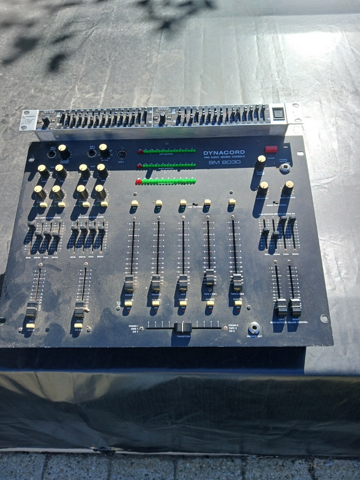 Dynacord SM 8030 Pro Audio Mengpaneel & Behringer Equalizer, Ophalen, Gebruikt, 10 tot 20 kanalen, Microfooningang