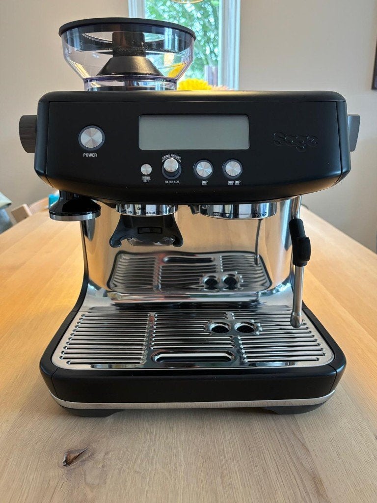 Barista Express Pro 2024 - Zo goed als nieuw + accessoires, Ophalen, Espresso apparaat, Koffiebonen, Zo goed als nieuw