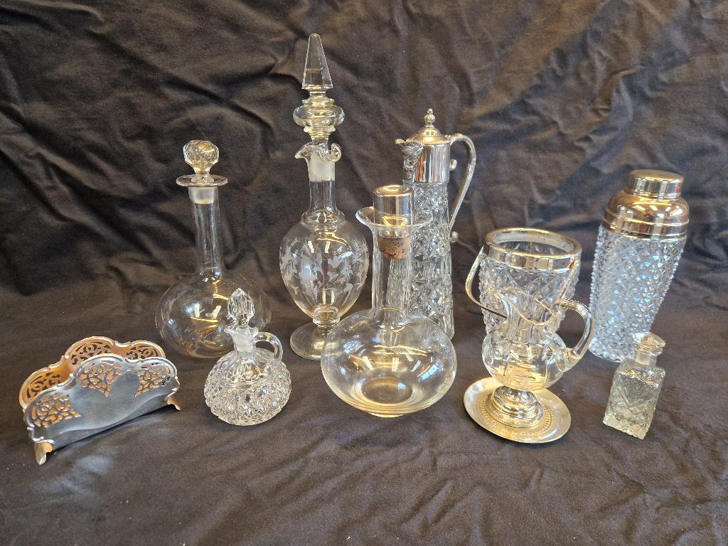 Glaswerk/kristal (verzilverd), Antiek en Kunst, Antiek | Glas en Kristal, Ophalen