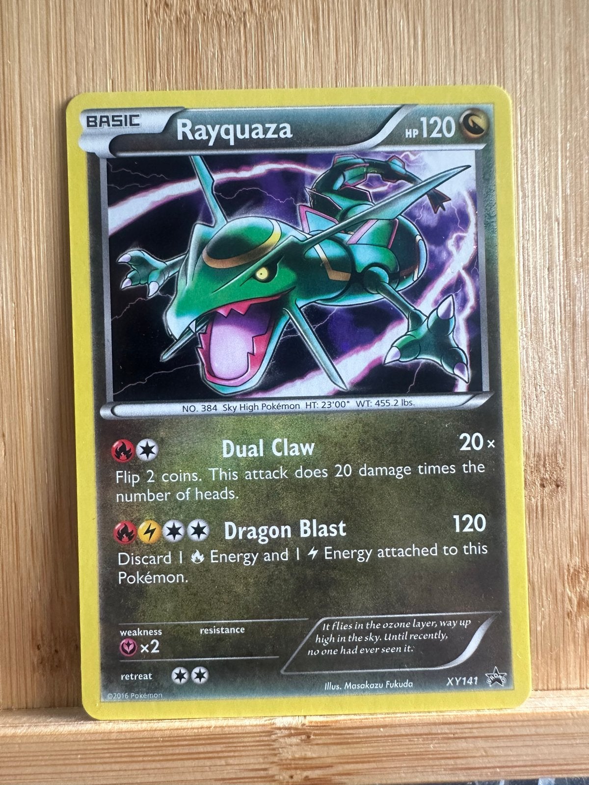 Pokémon Kaart Rayquaza XY141 - Basic HP120, Verzenden, Gebruikt, Losse kaart