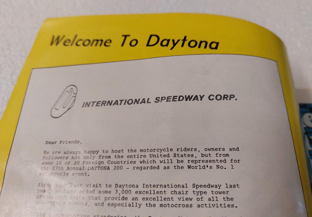 Daytona 1978 motorsport motor races programmaboek patch USA, Verzenden, Gelezen, Algemeen