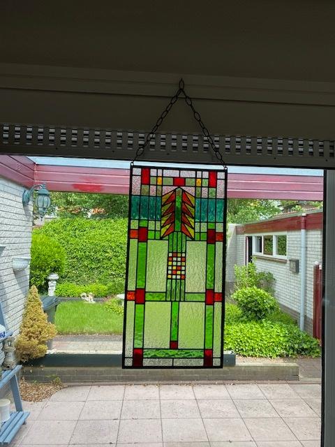 glas in lood raamhanger, Antiek en Kunst, Ophalen